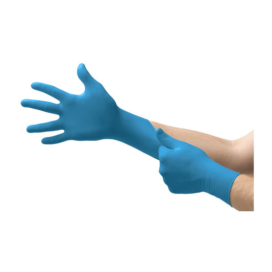 Ansell TouchNTuff 92-670 Blue Nitrile Gloves – Box of 100